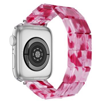 Apple Watch Series 41mm - 40mm - 38mm Resin Blocks Strap - Peach Red