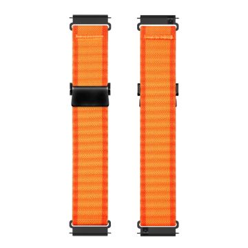 DUX DUCIS YC Series Samsung Galaxy Watch3 45mm / Xiaomi Watch S4 Sport Nylon Watch Band 22mm Hook Buckle Strap - Orange