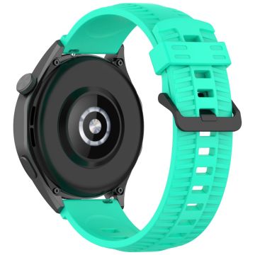 KALEBOL 22mm Silicone Strap for Huawei Watch 4 / 4 Pro / GT 4 46mm Tire Texture Watch Band - Teal