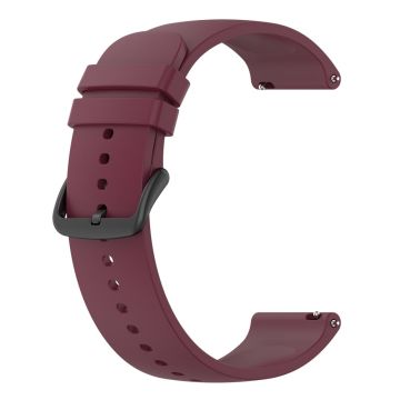 KALEBOL 22mm Silicone Strap for Huawei Watch 4 / 4 Pro / GT 4 46mm Round End Watch Band - Wine Red