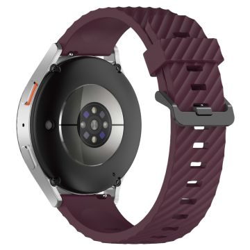 KALEBOL 22mm Silicone Band for Huawei Watch 4 / 4 Pro / GT 4 46mm Tire Pattern Watch Strap - Wine Red