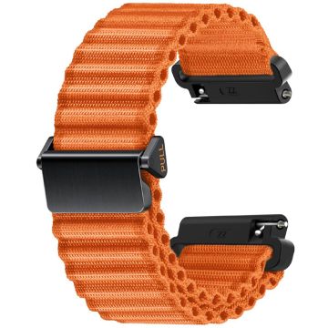 22mm Nylon Band for Huawei Watch 4 / 4 Pro / GT 4 46mm Wave Design Watch Strap - Orange