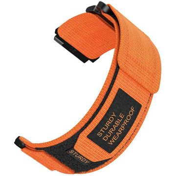 20mm Nylon Watch Band for Samsung Galaxy Watch FE 40mm / Watch7 44mm / 40mm Loop Fastener Strap - Orange