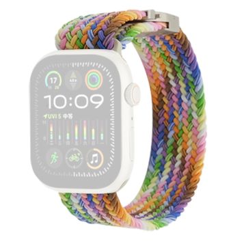 Armbånd Apple Watch Series 41 mm - 40 mm - 38 mm vevd klokkerem - Regnbue