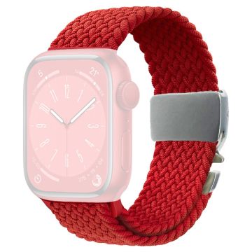 Armbånd Apple Watch Series 41 mm - 40 mm - 38 mm vevd klokkerem - Rød