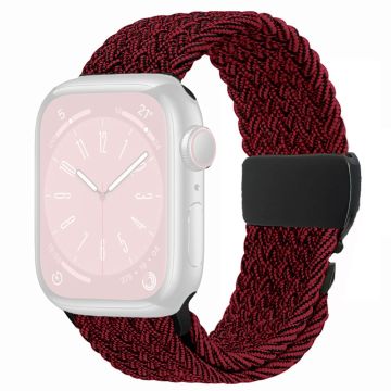 Armbånd Apple Watch Series 41 mm - 40 mm - 38 mm vevd klokkerem - Svart Rød Mix