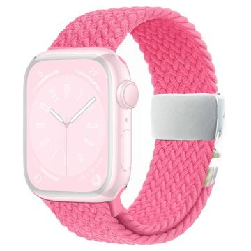 Armbånd Apple Watch Series 41 mm - 40 mm - 38 mm vevd klokkerem - Varm Rosa