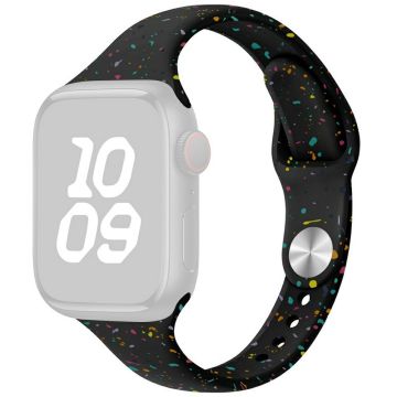 Silikonarmbånd Apple Watch Series 41mm - 40mm - 38mm klokkerem - Svart