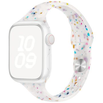 Silikonarmbånd Apple Watch Series 41mm - 40mm - 38mm klokkerem - Jelly Hvit