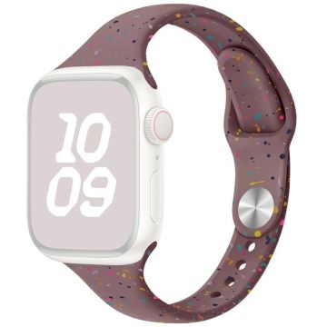 Silikonarmbånd Apple Watch Series 41mm - 40mm - 38mm klokkerem - Røykfarget Lilla