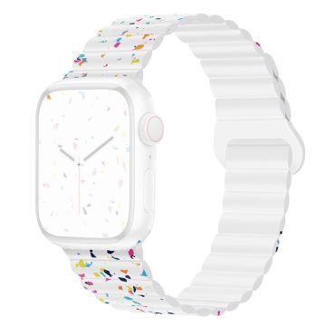 Magnetisk silikonrem Apple Watch Series 41mm - 40mm - 38mm - Hvit