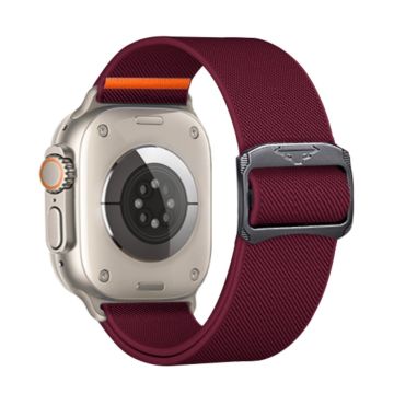 KALEBOL Nylonrem Apple Watch Series 41mm - 40mm - 38mm Elastisk bånd - Vinrød