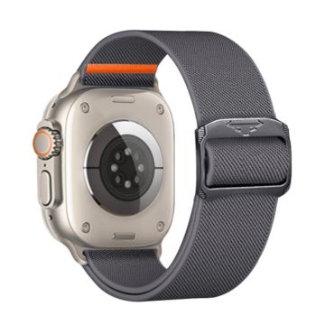 KALEBOL Nylonrem Apple Watch Series 41mm - 40mm - 38mm Elastisk bånd - Mørkegrå