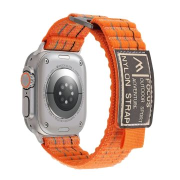 KALEBOL Nylon Sportsbånd Apple Watch Series 41mm - 40mm - 38mm - Oransje