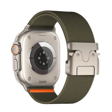 Armbånd Apple Watch Series 41mm - 40mm - 38mm Elastisk nylonarmbånd - Militærgrønn