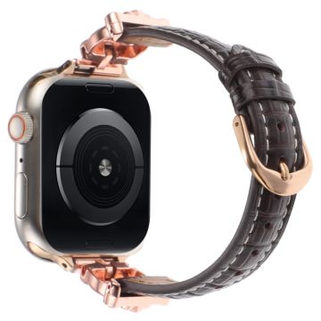 Apple Watch Series 41 mm - 40 mm - 38 mm klokkerem Bamboo Textured - Rose Gull / Svart