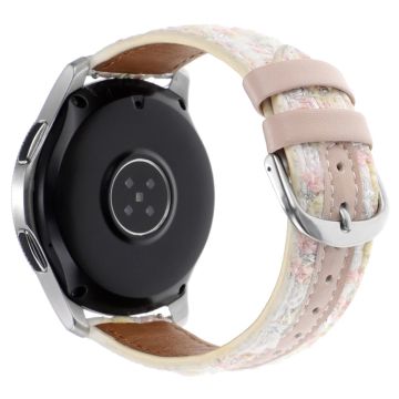 Huawei Watch GT 5 46mm / Watch 4 / 4 Pro erstatningsrem 22mm ull + PU-klokkebånd - Aprikos