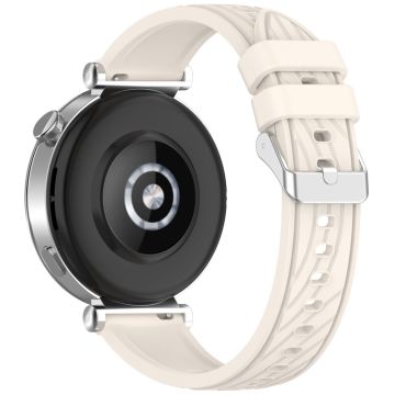 Huawei Watch GT 5 Pro 46 mm / GT 5 46 mm / GT 4 46 mm erstatningsrem 22 mm strukturert silikonklokkebånd - Stjernelys