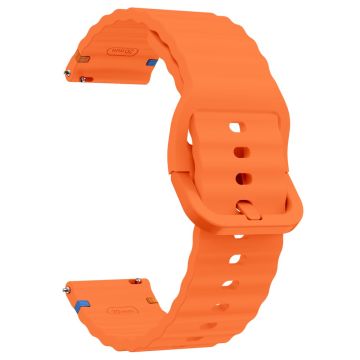 22 mm silikonarmbånd Xiaomi Watch S4 Sport / Redmi Watch 5 Active Wave Design klokkerem - Oransje