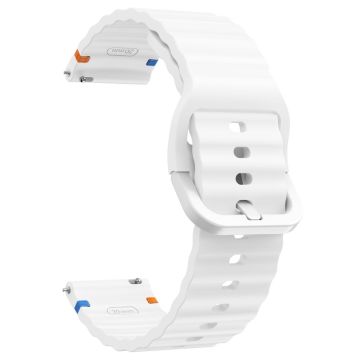 22 mm silikonarmbånd Xiaomi Watch S4 Sport / Redmi Watch 5 Active Wave Design klokkerem - Hvit