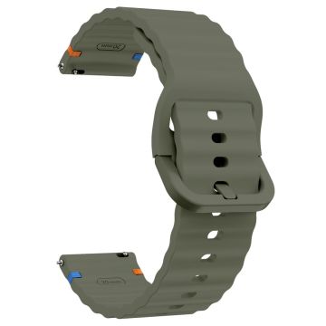 22 mm silikonarmbånd Xiaomi Watch S4 Sport / Redmi Watch 5 Active Wave Design klokkerem - Militærgrønn