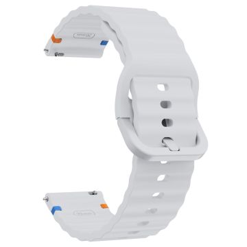 22 mm silikonarmbånd Xiaomi Watch S4 Sport / Redmi Watch 5 Active Wave Design klokkerem - Lysegrå