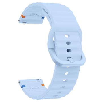 22 mm silikonarmbånd Xiaomi Watch S4 Sport / Redmi Watch 5 Active Wave Design klokkerem - Babyblå