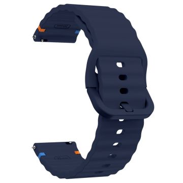 22 mm silikonarmbånd Xiaomi Watch S4 Sport / Redmi Watch 5 Active Wave Design klokkerem - Midnattsblå