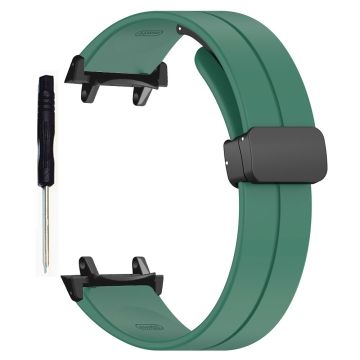 Huami Amazfit T-Rex 3 Silikonklokkebånd Magnetisk sammenleggbar spennearmbånd (med kontakt) - Militærgrønn