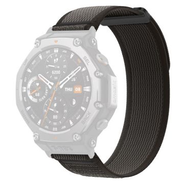 Huami Amazfit T-Rex 3 Klokkerem Nylon Loop Justerbar håndleddsrem med kontakt - Svart