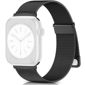 Milanese Mesh Magnetic Watch Band Apple Watch Series 41mm - 40mm - 38mm - Svart