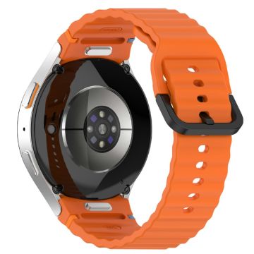 Samsung Galaxy Watch7 44mm / 40mm / Watch FE 40mm / Watch6 40mm / 44mm Erstatningsarmbånd Silikonklokkerem - Oransje