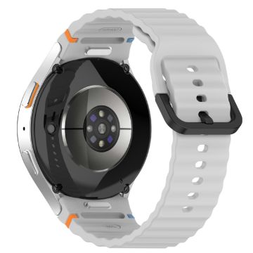 Samsung Galaxy Watch7 44mm / 40mm / Watch FE 40mm / Watch6 40mm / 44mm Erstatningsarmbånd Silikonklokkerem - Lysegrå