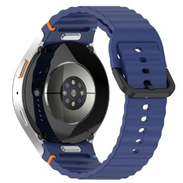 Samsung Galaxy Watch7 44mm / 40mm / Watch FE 40mm / Watch6 40mm / 44mm Erstatningsarmbånd Silikonklokkerem - Midnattsblå