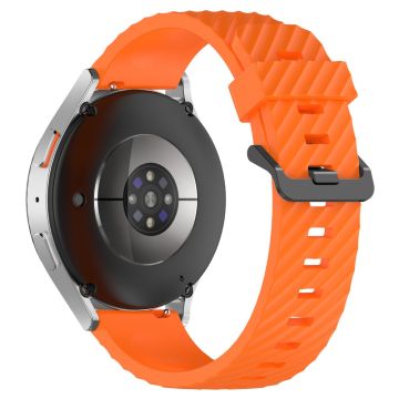 Samsung Galaxy Watch7 40 mm / 44 mm klokkerem 20 mm silikonarmbånd - Oransje