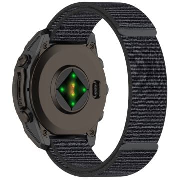 Garmin Fenix 8 51mm / Garmin Fenix 7X / 6X / 5X Klokkerem Nylon Justerbar Armbåndsrem - Grå