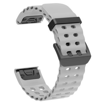 22mm Silicone Strap Garmin Fenix 8 47mm / Fenix E 47mm / Quatix 7 Pro Multiple Holes Watchband - Grey