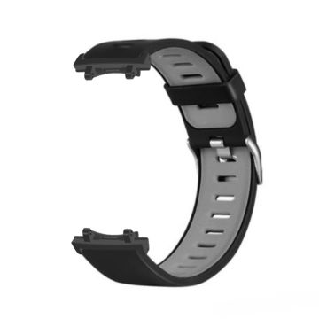 Silicone Sports Watch Band Huami Amazfit T-Rex 3 Watch Strap with Metal Connectors - Black  /  Grey