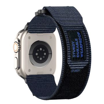 Nylon Band Apple Watch 10 42mm / 9 8 7 41mm / SE (2023) (2022) / SE 6 5 4 40mm / 3 2 1 38mm Watchband with Connector - Midnight Blue