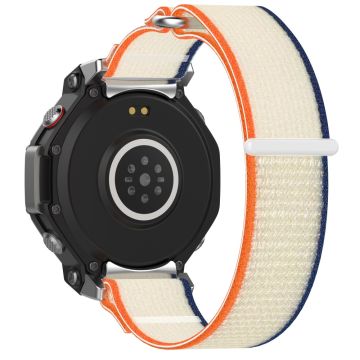 Huami Amazfit T-Rex 3 Wtch Band Nylon Braided Replacement Watch Strap - Orange+Grey