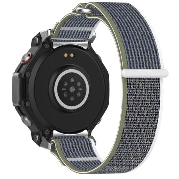 Huami Amazfit T-Rex 3 Wtch Band Nylon Braided Replacement Watch Strap - Green+Grey