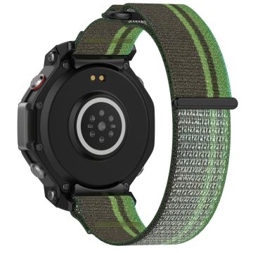 Huami Amazfit T-Rex 3 Wtch Band Nylon Braided Replacement Watch Strap - Blackish Green