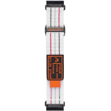 26mm Watch Band Garmin Fenix 8 51mm / Enduro 3 / Instinct 2X Magic Tape Nylon Strap - White