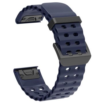 26mm Silicone Strap Garmin Fenix 8 51mm / Enduro 3 / Instinct 2X Multiple Holes Watchband - Midnight Blue