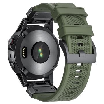 22mm Rubber Strap Garmin Fenix 8 47mm / Fenix E 47mm / Quatix 7 Pro Universal Watch Band - Army Green