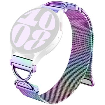 Samsung Gear Sport / Gear S2 Classic Milanese Band Electroplated Stainless Steel Magnetic Watch Strap with X-Shaped Connector - Multi-color