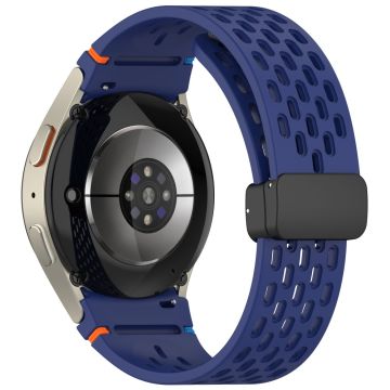 Samsung Galaxy Watch7 / 6 / 5 / 4 / FE Replacement Band Adjustable Silicone Watch Strap - Midnight Blue