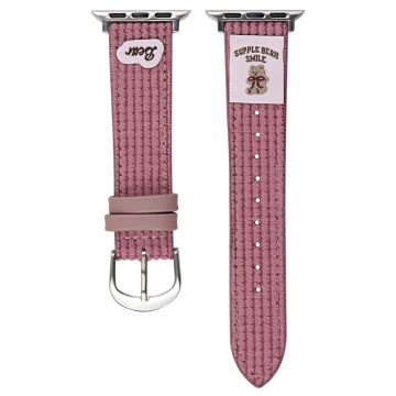 Waffle Texture Nylon Watch Band Watch Band Apple Watch Series 10 42mm - Pink