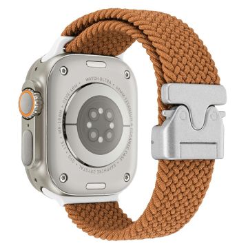 Wrist Strap Apple Watch Series 10 42mm Parachute Buckle Nylon Braided Watch Band - Coffee