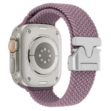 Wrist Strap Apple Watch Series 10 42mm Parachute Buckle Nylon Braided Watch Band - Smoky Purple